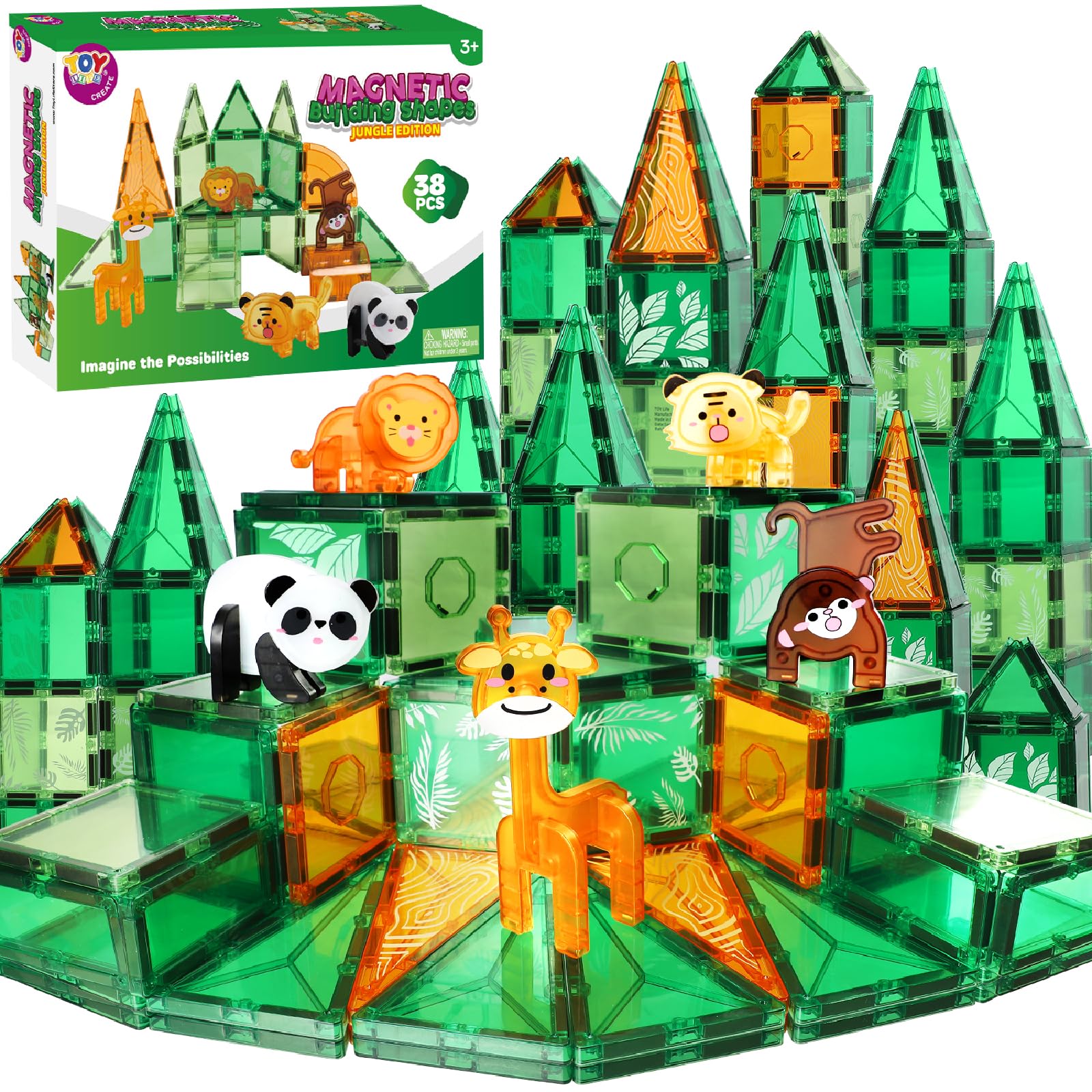 【くむ。】Life and Death＆GAO MagneticBlock Amazon.com: TOY Life 38 Pcs Magnetic Tiles Animals for Toddlers 3